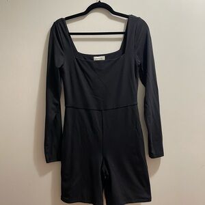 Aritzia Black Long Sleeve Romper